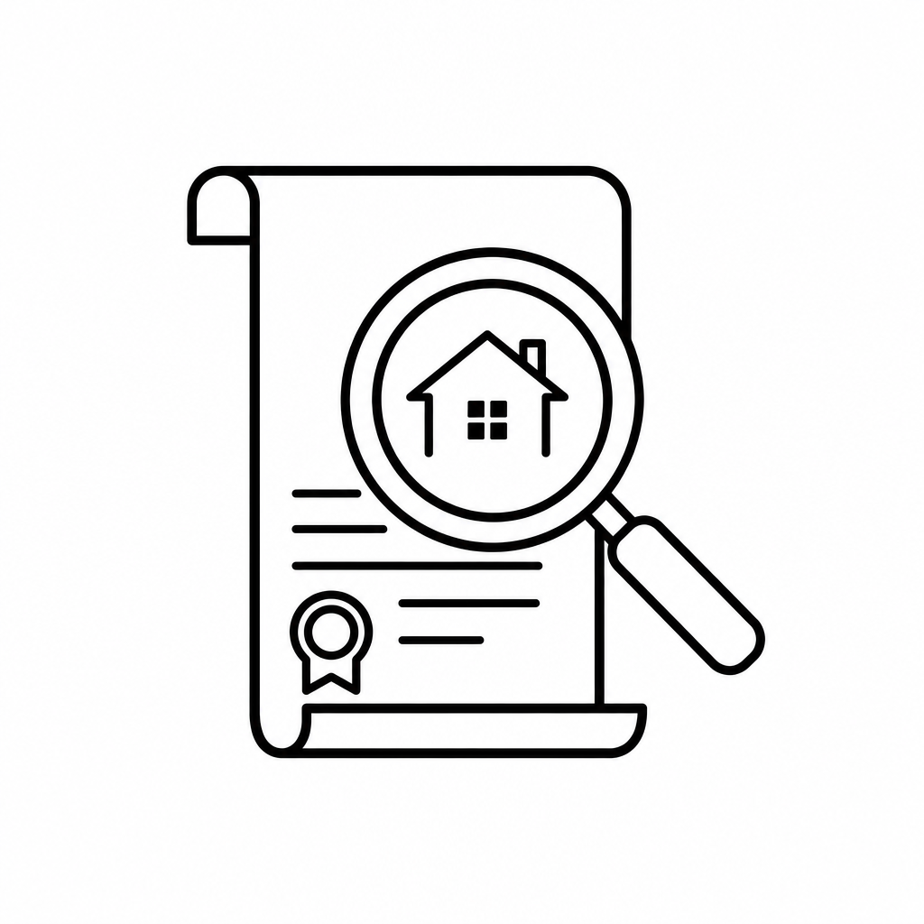 Icono minimalista de Estudio de Títulos