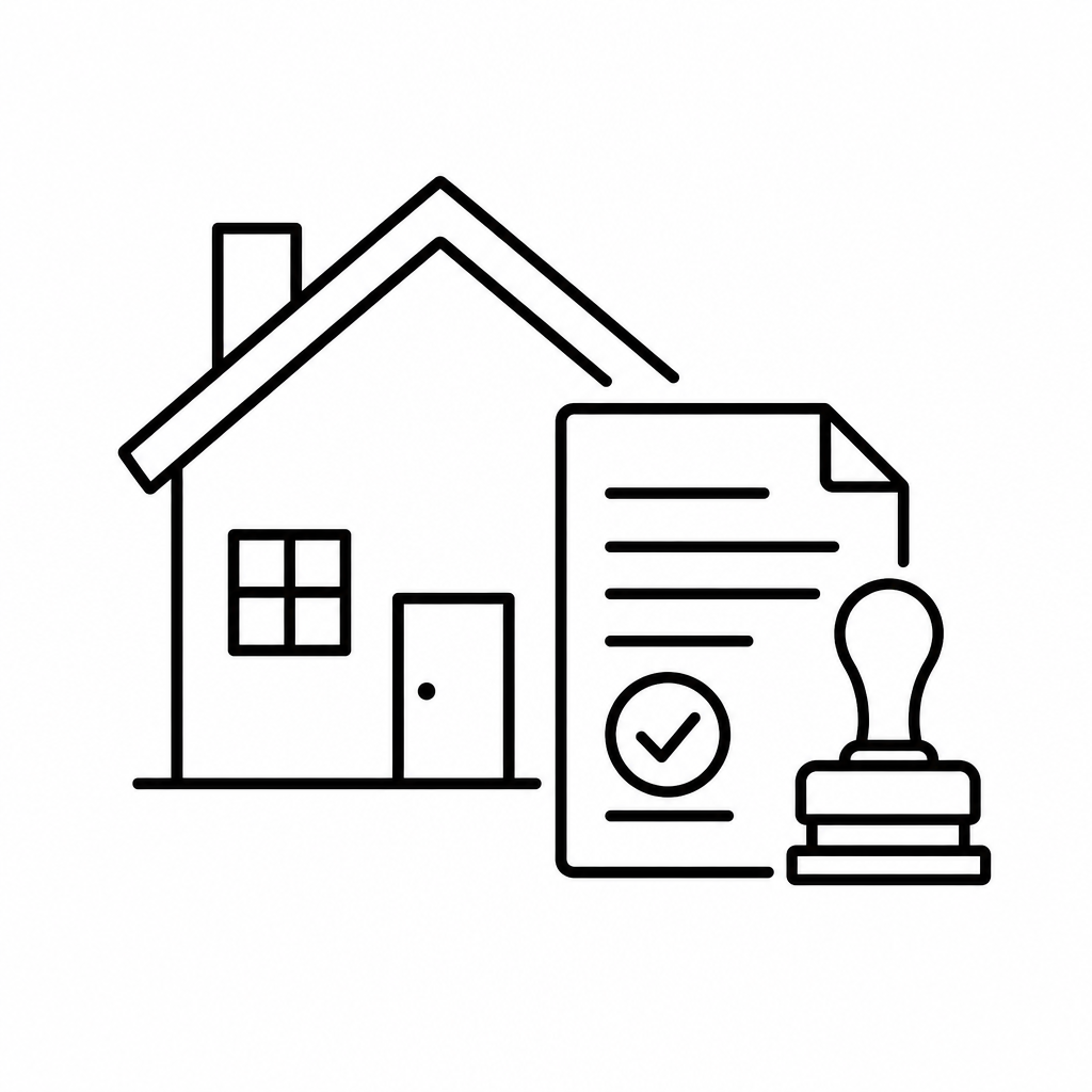 Icono minimalista de Formalización de Propiedad