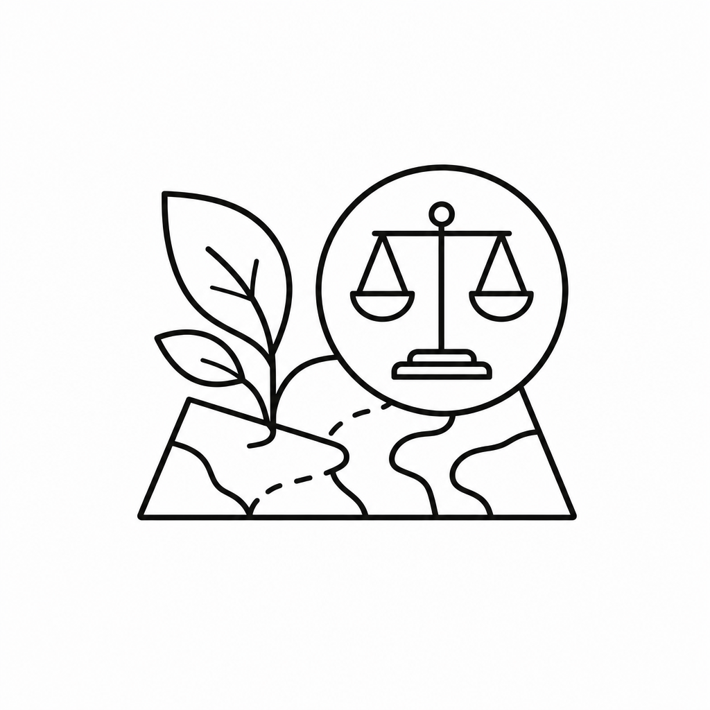 Icono minimalista de Restitución de Tierras